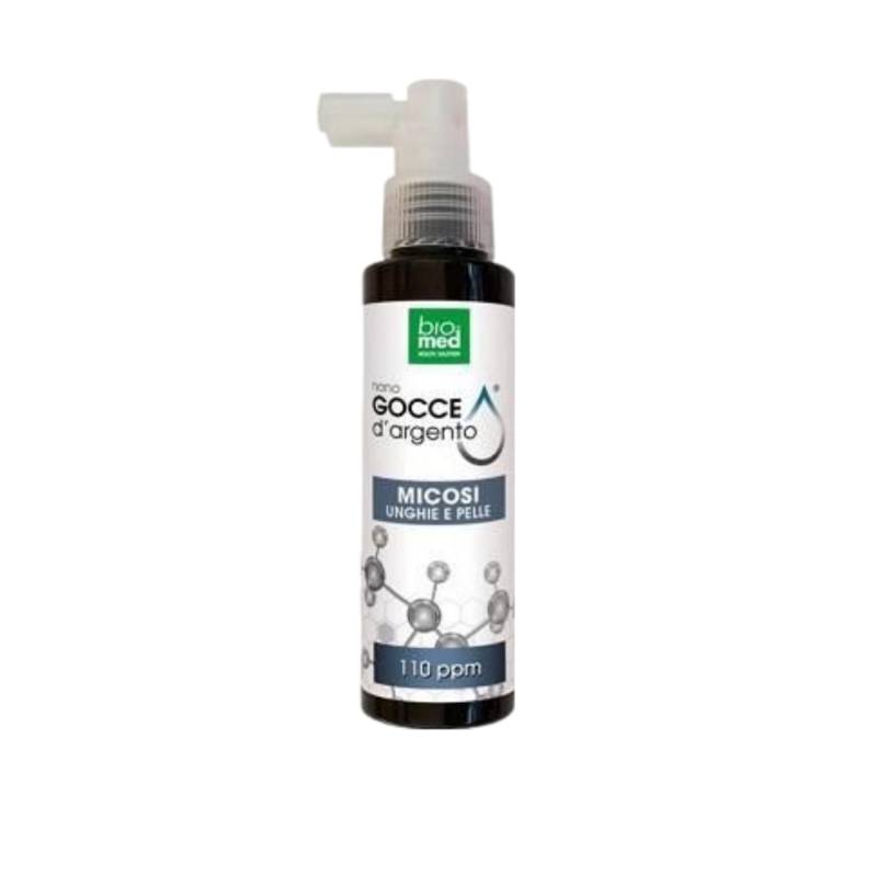 Solutie spray pentru micoza unghiilor si a parului cu argint coloidal BioMed Nano Gocce Micose 100 ml